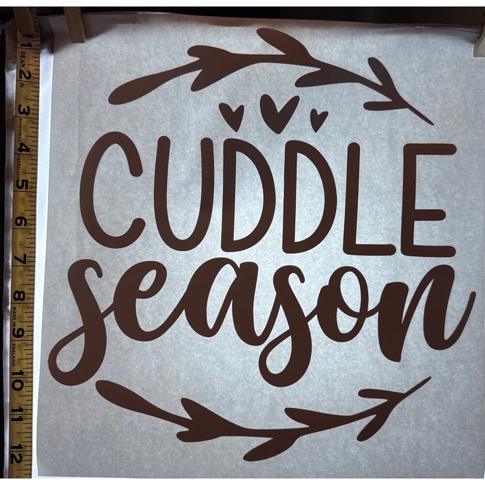 New Cuddle Season Heat Transfer For Graphic T-Shirts Crafts & More Gift